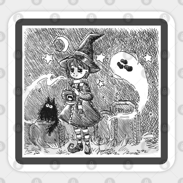 Little Witch Sticker by Arminis